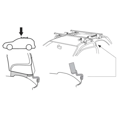 Монтажный комплект Thule 1677 для Toyota Yaris (mkII-mkIII)(3-дв. хетчбек) 2006-2020 (TH 141677) - 1 - Robinzon.ua
