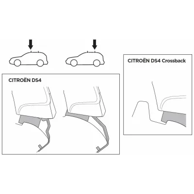 Монтажний комплект Thule 1841 для Citroën DS4 (mkI) 2014→; DS4 Crossback (mkI) 2016→ (TH 141841) - 1 - Robinzon.ua