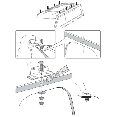 Монтажный комплект Thule 3121 для Hyundai H-1 (mkI) 1997-2007 (TH 183121) - 1 - Robinzon.ua