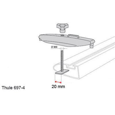 Перехідник Thule T-Track Adapter 6974 (TH 6974) - 2 - Robinzon.ua