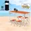 Складной туристический усиленный стол Easy Campi и 4 складных стула для пикника в чемодане Оранжевый + Складной фонарь для кемпинга - 1 - Robinzon.ua