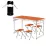 Складной туристический усиленный стол Easy Campi и 4 складных стула для пикника в чемодане Оранжевый + Складной фонарь для кемпинга - 8 - Robinzon.ua