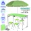 Комплект туристический Раскладной стол с зонтом 1.8м для пикника со стульями усиленный складной стол и 4 стула Easy Campi Зеленый - 1 - Robinzon.ua
