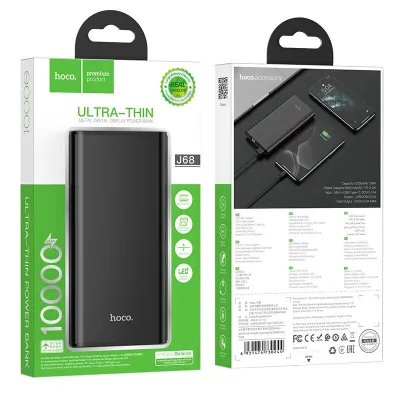 Портативний зарядний пристрій Hoco Power Bank J68 10000 mAh Чорний - 7 - Robinzon.ua