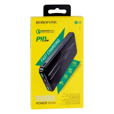 УМБ Power Bank Borofone BJ9 Uranus PD + QC3.0 10000 mAh Чорний - 2 - Robinzon.ua