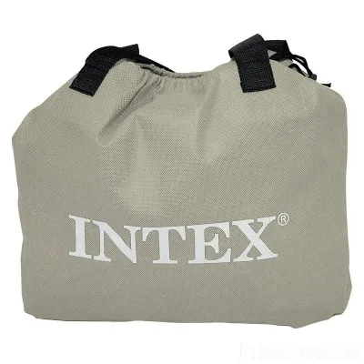 Ліжко надувне односпальне Intex 64162 з вбудованим електронасосом 220В Grey - 2 - Robinzon.ua