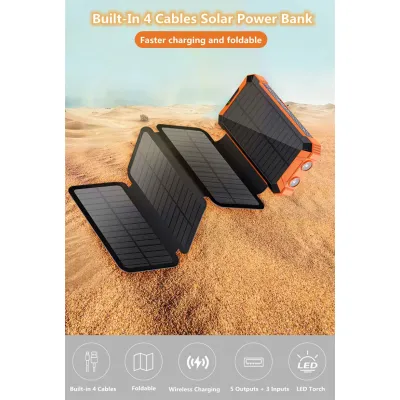 УМБ-павербанк SolarTank-20000 mAh сонячні панеллі 6 шт кемпінговий ліхтар водонепроникний - 5 - Robinzon.ua