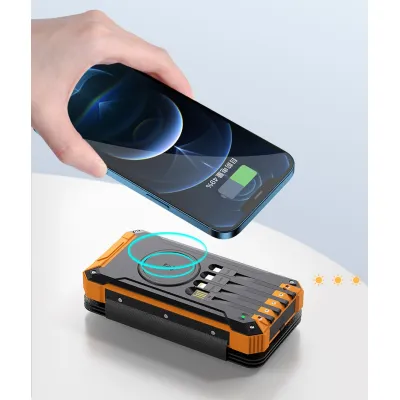 УМБ-павербанк SolarTank-20000 mAh сонячні панеллі 6 шт кемпінговий ліхтар водонепроникний - 1 - Robinzon.ua