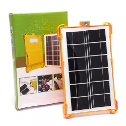 Портативная солнечная панель с светодиодным фонариком OEING USB-аккумулятор PSPF1 - Robinzon.ua