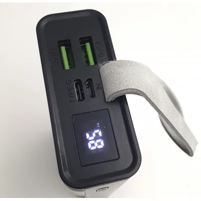 Повербанк turbo з LED ліхтариком Maxmate зі швидкою зарядкою 20000mAh 2USB MMP20KP 22.5W Чорний - 2 - Robinzon.ua