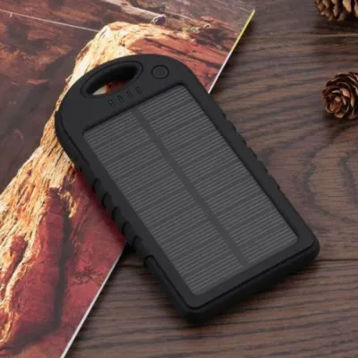 Power Bank Solar A50 + ліхтар 12 LED із сонячною панеллю 5000 mAh Чорний (A50) - 5 - Robinzon.ua