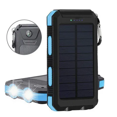 УМБ Power Bank Solar ES1600 фонарик + компас с солнечной панелью 16000 mAh Влагозащищен (ES16000) - 1 - Robinzon.ua