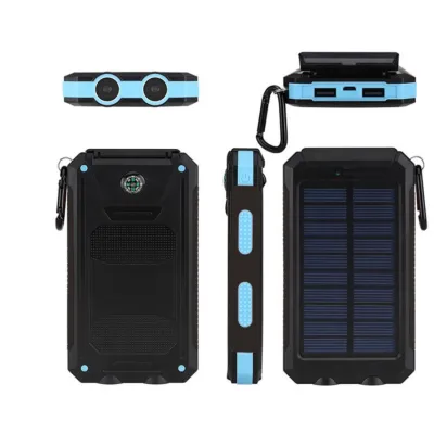 УМБ Power Bank Solar ES1600 фонарик + компас с солнечной панелью 16000 mAh Влагозащищен (ES16000) - 4 - Robinzon.ua