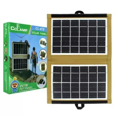 Cолнечная панель cкладная CCLamp CL-670 7W с USB выходом, универсальная зарядка от солнца solar panel - Robinzon.ua