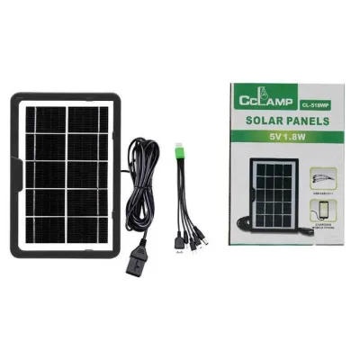Сонячний зарядний пристрій CCLAMP CL-518WP 5V 1.8W Black (3_03090) - 1 - Robinzon.ua