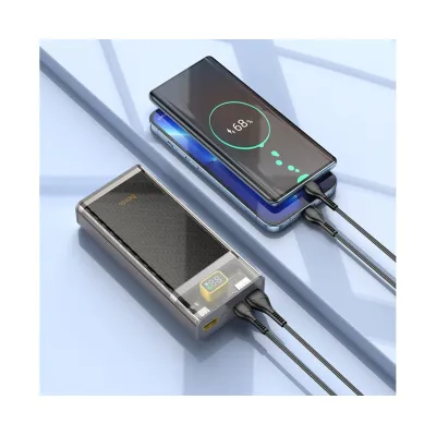 Универсальная мобильная батаря Hoco J103A Power Bank Discovery edition 20000 mAh 3А PD+QC 3.0 22.5W Type-C LED Серый - 3 - Robinzon.ua