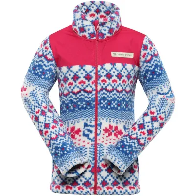 Кофта флісова дитяча Alpine Pro EFLINO, pink/blue, 128-134 (007.018.0017) - 1 - Robinzon.ua