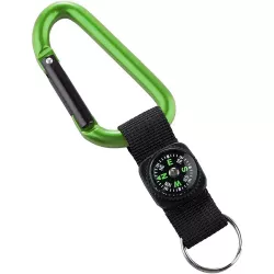 Munkees 3228 карабін 8 mm with strap, compass, keyring grass green - Robinzon.ua