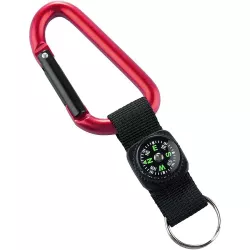 Munkees 3228 карабін 8 mm with strap, compass, keyring red - Robinzon.ua