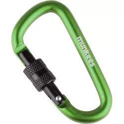 Munkees 3246 карабін D with Screw Lock 6 mm x 60 mm grass green - Robinzon.ua