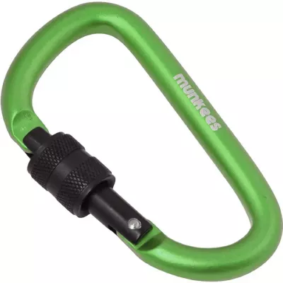 Munkees 3248 карабін D with Screw Lock 8 mm x 80 mm grass green - Robinzon.ua