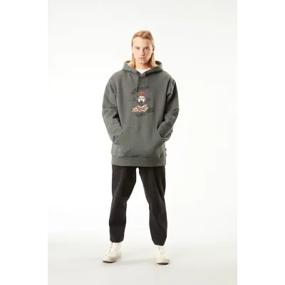 Picture Organic толстовка Chuchie Plush Hoody dark grey melange L - 3 - Robinzon.ua