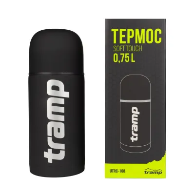 Термос TRAMP Soft Touch 0,75 л UTRC-108 black - 2 - Robinzon.ua