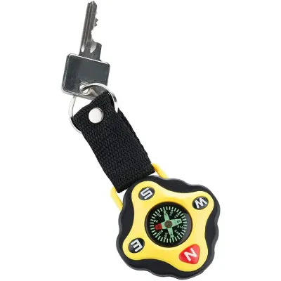 Munkees 3155 брелок-компас Key Fod Compass black-yellow - 1 - Robinzon.ua