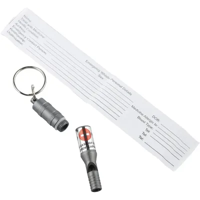 Munkees 3385 брелок-свисток Emergency Whistle grey - 2 - Robinzon.ua