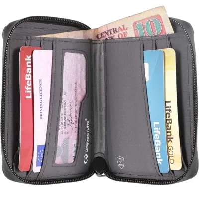 Lifeventure кошелек Recycled RFID Bi-Fold Wallet grey - 3 - Robinzon.ua