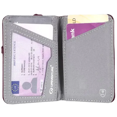Lifeventure кошелек Recycled RFID Card Wallet plum - 3 - Robinzon.ua