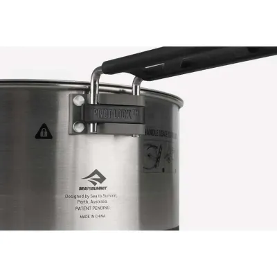 Каструля з розкладною ручкою Sigma Pot Black/Siver, 2700 мл від Sea to Summit (STS APOTSIG2.7L) - 2 - Robinzon.ua