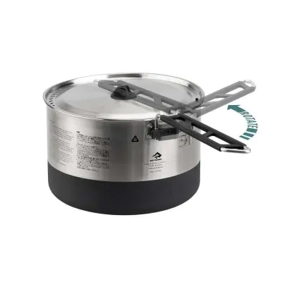 Каструля з розкладною ручкою Sigma Pot Black/Siver, 2700 мл від Sea to Summit (STS APOTSIG2.7L) - 1 - Robinzon.ua