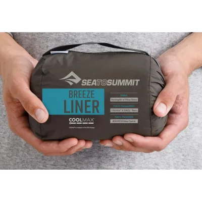 Вкладиш в спальник Sea to Summit Breeze Sleeping Bag Liner, Rectangular w/ Pillow Sleeve, Blue Atoll (STS ASL031081-250207) - 2 - Robinzon.ua