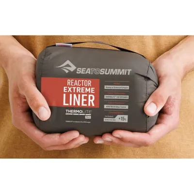Вкладыш в спальник Sea to Summit Reactor Extreme Sleeping Bag Liner, Spicy Orange, Compact, Mummy w/ Drawcord, 177 см (STS ASL031071-190802) - 6 - Robinzon.ua