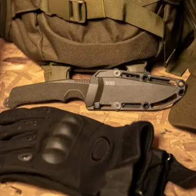 Нож SOG Trident FX, OD Green/Partaily Serrated (SOG 17-12-04-57) - 8 - Robinzon.ua