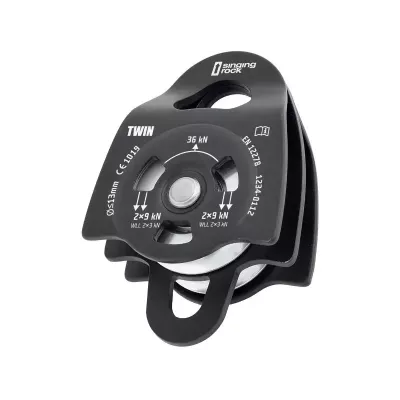 Блок ролик Singing Rock Pulley Twin Roll Black (SR RK802BB00) - Robinzon.ua