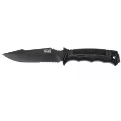 Нож SOG SEAL Strike, Part Serr Blk TiNi Delx Molded Shth-Ti (SOG SS1003-CP) - Robinzon.ua