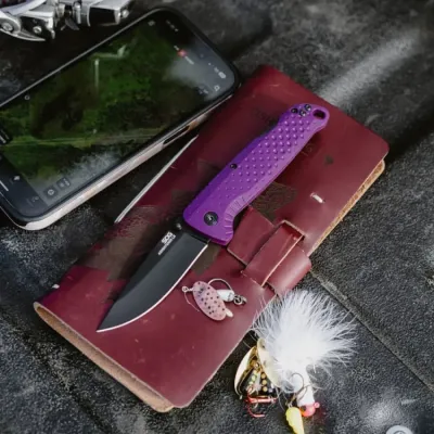 Розкладний ніж SOG Adventurer LB, Dusk Purple/Black (SOG 13-11-04-43) - 7 - Robinzon.ua