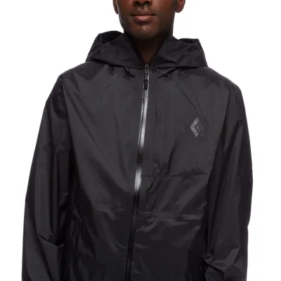 Мембранна чоловіча куртка для трекінгу Black Diamond M Treeline Rain Shell, M - Black (BD 7450080002MED1) - 2 - Robinzon.ua