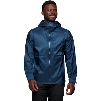 Куртка чоловіча мембранна Black Diamond M Treeline Rain Shell Indigo, M (BD 7450084013MED1) - 2 - Robinzon.ua