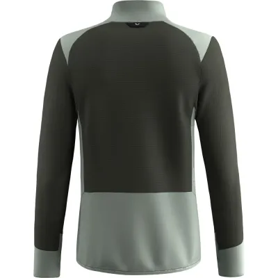 Флісова кофта Salewa Puez Waffle HYB PL Mns 50/L оливковий/сірий - 1 - Robinzon.ua