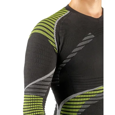 Термофутболка з довгим рукавом чоловіча Accapi HealthPower, Black/Lime, M/L (ACC NA401.909-ML) - 2 - Robinzon.ua