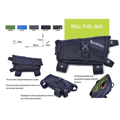 Сумка на раму Acepac Roll Fuel Bag M Black (ACPC 1082.BLK) - 2 Сумка на раму Acepac Roll Fuel Bag M Black (ACPC 1082.BLK) - 2 - Robinzon.ua