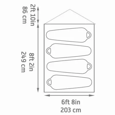 Палатка Kelty Grand Mesa 4 Оливковый - 3 - Robinzon.ua