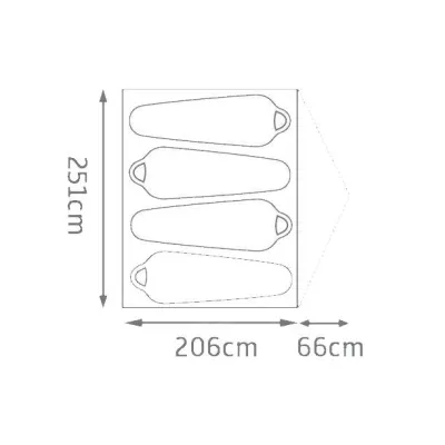 Палатка Kelty Late Start 4 Серый-Синий - 7 - Robinzon.ua