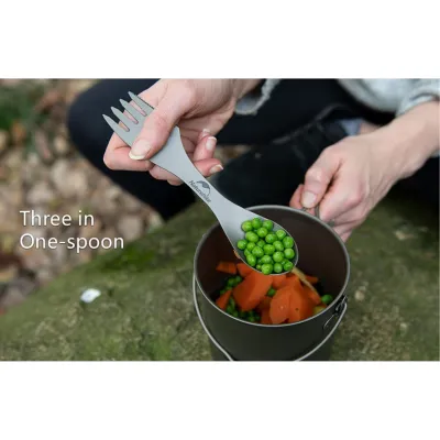 Титанова ложка-виделка-ніж Naturehike  NH19T012-D - 2 - Robinzon.ua