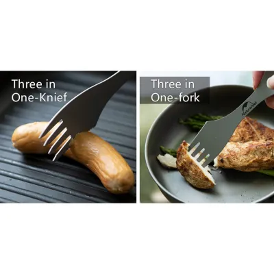 Титанова ложка-виделка-ніж Naturehike  NH19T012-D - 3 - Robinzon.ua