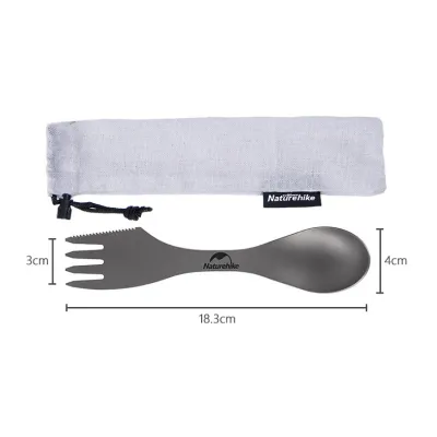 Титанова ложка-виделка-ніж Naturehike  NH19T012-D - 4 - Robinzon.ua