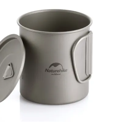 Титановая кружка с крышкой Naturehike 450 мл NH20CJ005. - 1 - Robinzon.ua